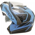 Beon Çene Açılır Vizörlü Kask [B700] [mavi - Siyah] [aır Tek] - XL