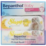 Bepanthol 100 gr Baby Pişik Önleyici Merhem + 2 Paket 90'lı Sleepy Sensitive Islak Havlu