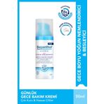 Bepanthol Gece Bakım Kremi 50ml Temizleme Jeli 200ml Dudak Kremi 7.5ml Kadife Çanta
