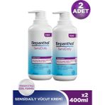 Bepanthol SensiDaily Yoğun Nemlendirici Vücut Bakım Kremi 400 ml 2'li Paket Atopik Ciltler İçin