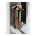 BeQ Home Sekizgen Bronz Aynalı Büyük Zemin Vazosu- 60 Cm Dekoratif Uzun ( Yüksek ) Ayna Vazo