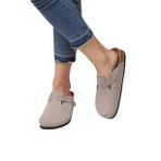 Bequemere RİGEL Mantar Tabanlı Hakiki Deri Kapalı Model Ortopedik Unisex Terlik