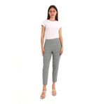 BERA LINE PLUS Kadın Gri Siyah Ekose Kumaş Pantolon Slim Fit Ofis ve Günlük Kombin