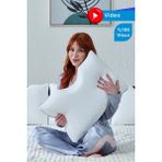Bera Yatak Shoulder Yan Yatanlar Için Omuz Boşluklu Visco Yastık Horlama Yastığı Estetik Yastığı 60X40X14CM - 60 x 40 x 14 cm - Beyaz