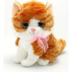 Berat Toys 30 cm Sesli Peluş Kedi Miyavlayan Pelüş Kedi Peluş Oyuncak Kedi - 02-Sarı