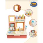 Berat Toys Berattoys Kukuli Şarkılı Eğitici Modern Banyo Lavabo Set Eğitici Oyuncak Pembe