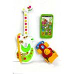 Berat Toys Üçü Birarada Türçe Müzikli Gitar Dokunmtk Türkçe Müzikli Telefon Kırılmaz Araba - Yeşil