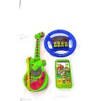 Berat Toys Üçü Birarada Türçe Müzikli Gitar Dokunmtk Türkçe Müzikli Telefon Türkce Sesli Direksiyon - Yeşil