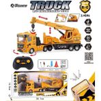 Berattoys 29CM Şarjlı Uzaktan Kumandalı Sesli Işıklı Kamyon Iş Makinası Kumandalı Iş Aracı - Açık Kahverengi