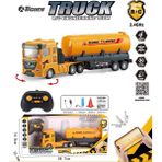 Berattoys 29CM Şarjlı Uzaktan Kumandalı Sesli Işıklı Kamyon Iş Makinası Kumandalı Iş Aracı - Beyaz - Kahverengi
