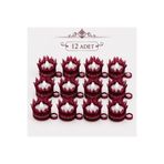 BERAYE Bordo Ledli Kına El Mumu, Sünnet, Led Işıklı, Tealight Mum Pilli 12 Adet, Düğün, Nedime, Bride,