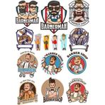 Berber Kuaför Sticker Set-1 15 Parça Telefon, Tablet, Defter, Laptop Sticker