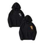 Berceste Butik Sevgili Çift Kombini Tom Ve Jerry Tasarım 2'li Ürün Siyah Kapüşonlu Oversize Sweatshirt