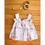 Berço Baby Bayramlık Desenli Müslin Kız Bebek Elbise – Şık ve Rahat Günlük - 12 Ay - Pembe