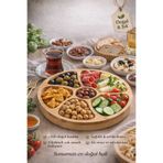 Berdina Home Doğal Bambu 5 Bölmeli Kahvaltı & Sunum Tabağı – Çerez, Meze ve Sofra Servisi İçin