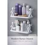 Berdina Home Kendinden Yapışkanlı Craft Banyo Rafı Baharatlık Mutfak Organizer Duvara Monte Raf Düzenleyici