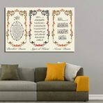 Bereket Duası Nazar Duası Ayetel Kürsi Tablo dkm-k51-4 - Dekoratif Duvar Sanatı (70x100cm)