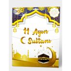 Bereketli Store "11 Ayın Sultanı" Yazılı Gold Metalik Kartondan Duvar Sarkıtı Banner
