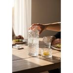 Bereketli Store 730 ml Rattan Başucu Sürahisi – Kapaklı Cam Gece Suyu Sürahisi, Şık Tasarım - Beyaz