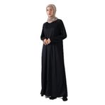 Berel Moda Siyah Fermuarlı Namaz Elbisesi Siyah 2
