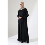 Berel Moda Siyah Fermuarlı Namaz Elbisesi