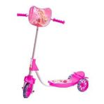 Beren Frenli Şeffaf Silikon Tekerlekli Barbie Figürlü Kız Çocuk Scooter