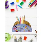 Berenden Deep Creations Ahşap Çocuklar Için Masa Üstü Kalemlik & Organizer MAVİ