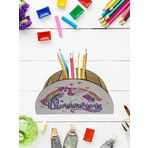 Berenden Deep Creations Ahşap Çocuklar Için Masa Üstü Kalemlik & Organizer UNİCORN1