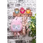 Berenden Deep Creations Çocuk Odası Duvar Askılığı 4 Askılı Montessori Doğal Ahşap Uv Baskılı Baykuşlar