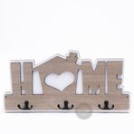 Berenden Deep Creative Duvar Askılığı Doğal Ahşap 4 Askılı -Ahşap Home