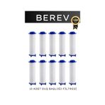 Berev 10 Adet Duş Başlığı Filtresi Kireç Önleyici Filtre Beyaz