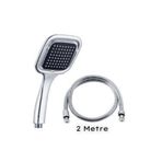 Berev Siyah Kare Banyo Duş Seti 2 Metre Duş Hortum Ve Başlık Set