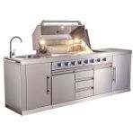 Berfmann Apex 6+2 Gazlı Barbekü Outdoor Mutfak (Kızılötesi Yan Ocak)