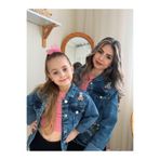 BERFONZO KIDS Anne -kız Çocuk Çiçek Nakışlı Kot Ceket-kot Mont (TEK ÜRÜN FİYATIDIR)