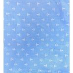 Berg Atelier 100% Pamuklu Çapa Desenli Bandana Kare Pamuklu Kumaş - Mavi - 55 x 55 cm