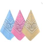 Berg Atelier Şal Desenli, Etnik Desen Bandana Seti - Standart - Pembe