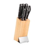 BergHOFF Essentials 6 adet mutfak bıçağı seti ve ahşap dübel bloğu kaymaz taban elle bilenmiş bıçak ergonomik olarak tasarlanmış sap
