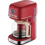 Berghoff Gem Retro Filtre Kahve Makinesi 15 Fincan Kapasitesi Kırmızı Cam Hazne ile