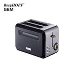 Berghoff Gem Tıtan 1.7 Litre Parlak Gümüş Siyah Iki Dilim Ekmek Kızartma Makinesi