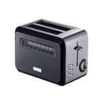 BergHOFF GEM Titan 2 Dilim Ekmek Kızartma Makinesi – 980 W, Paslanmaz Çelik Gövde | Siyah Gümüş