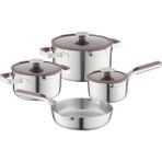 Berghoff Home Elements 7li Tencere Seti Aubergine - Metalik Gri