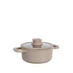 Berghoff Leo Stone Latte Krem Rengi Döküm Tencere 20 Cm