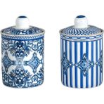 Berghoff Lunetta Bone 2li Kavanoz Seti 16CM - Mavi - Beyaz - 2 Adet