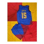 bergibo Denver Jokıc 15 Nefes Alan Terletmeyen Çocuk Basketbol Forması Mavi