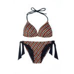 Beria Kadın Üçgen Yarım Dolgulu Kare Desenli Bikini Takımı