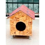 Berilya Su Geçirmez Dış Mekan Ahşap Kedi Evi 35 x 40 x 42 CM kahverengi