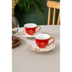 Berin 2'li Kahve Fincan Takımı Kırmızı 90 ml