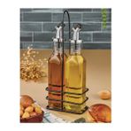 Berina Home 2'li Cam Zeytinyağlık & Sirkelik Seti – Metal Standlı, Şık Tasarım (500ML) Yağlık - Yağdanlık