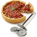 Berina Home Çiftli Pizza Ruleti Pizza Kesme Aleti Pizza Bıçağı Pizza Doğrayıcı Börek Bıçağı Lahmacun Bıçağı
