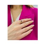 BERK MÜCEVHERAT PEMBE QUARTZ TAŞLI 14 AYAR FANTEZİ YÜZÜK
